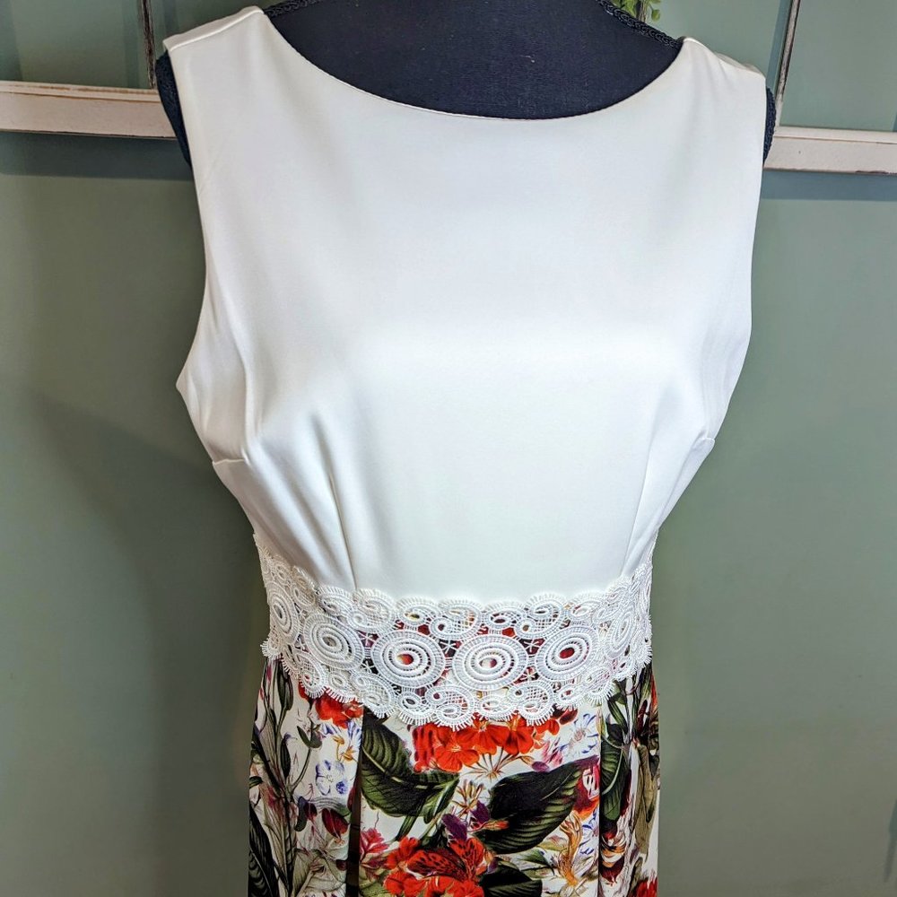 Dressbarn Floral Lace Dress Size 10